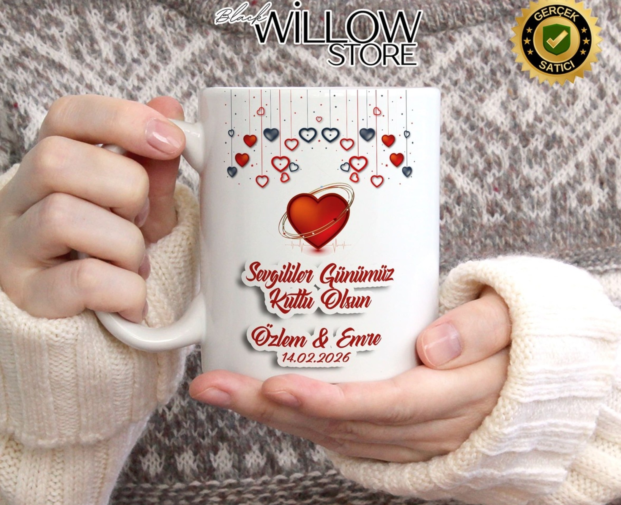 Sevgililer Günü,Sevgiliye Özel,Aşk,Sevgi Porselen Kupa Bardak-113