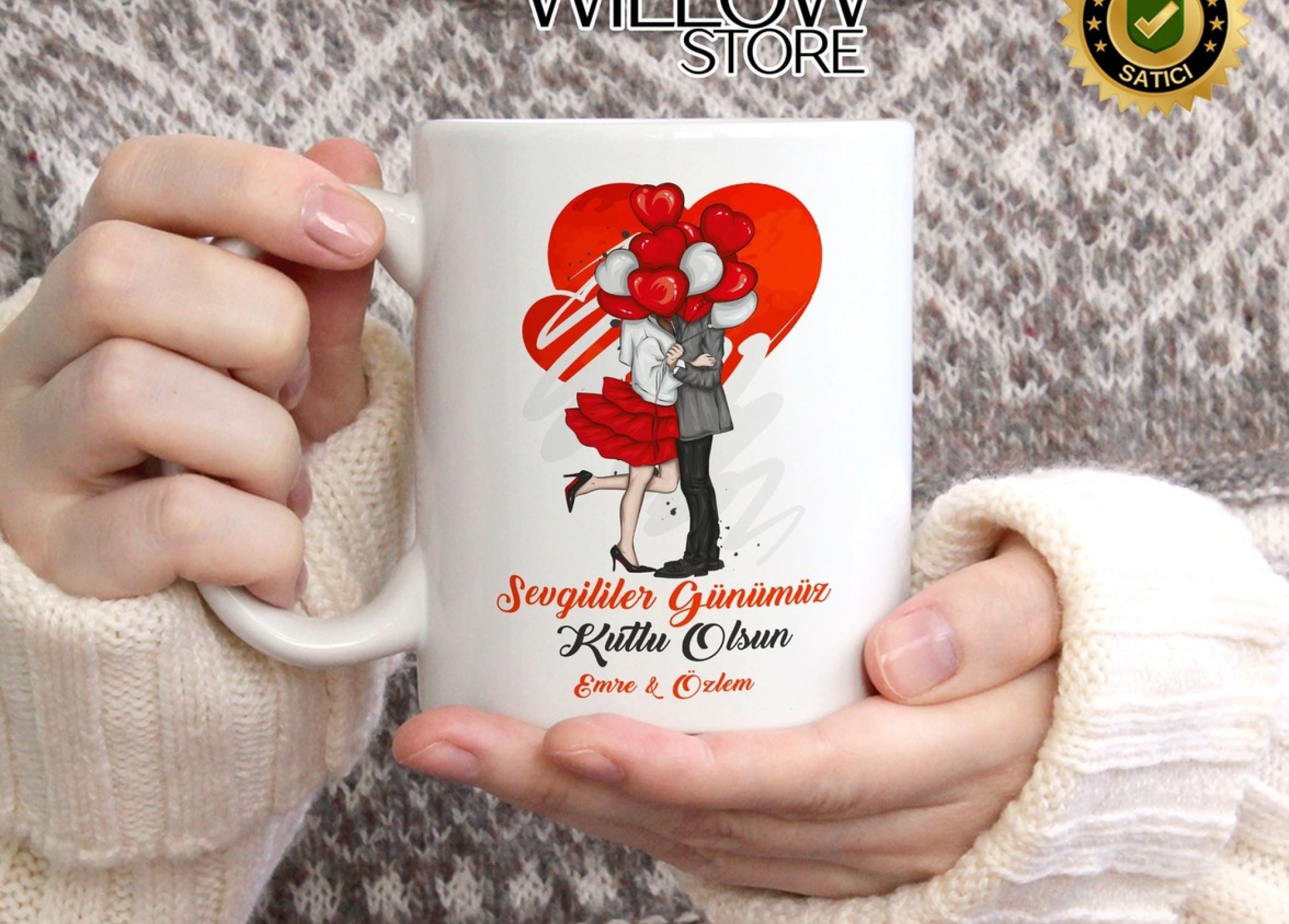 Sevgililer Günü,Sevgiliye Özel,Aşk,Sevgi Porselen Kupa Bardak-114