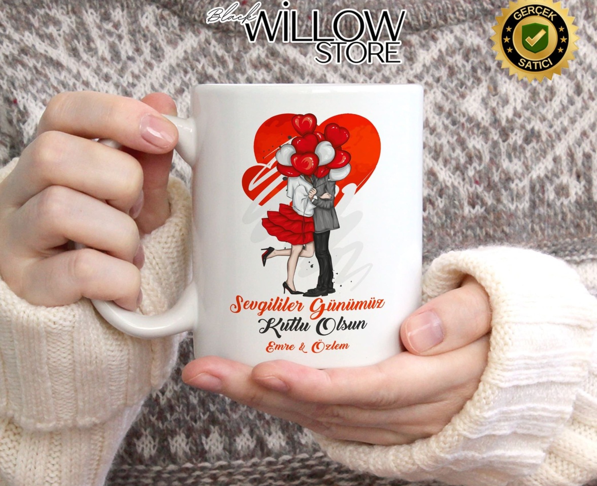 Sevgililer Günü,Sevgiliye Özel,Aşk,Sevgi Porselen Kupa Bardak-114