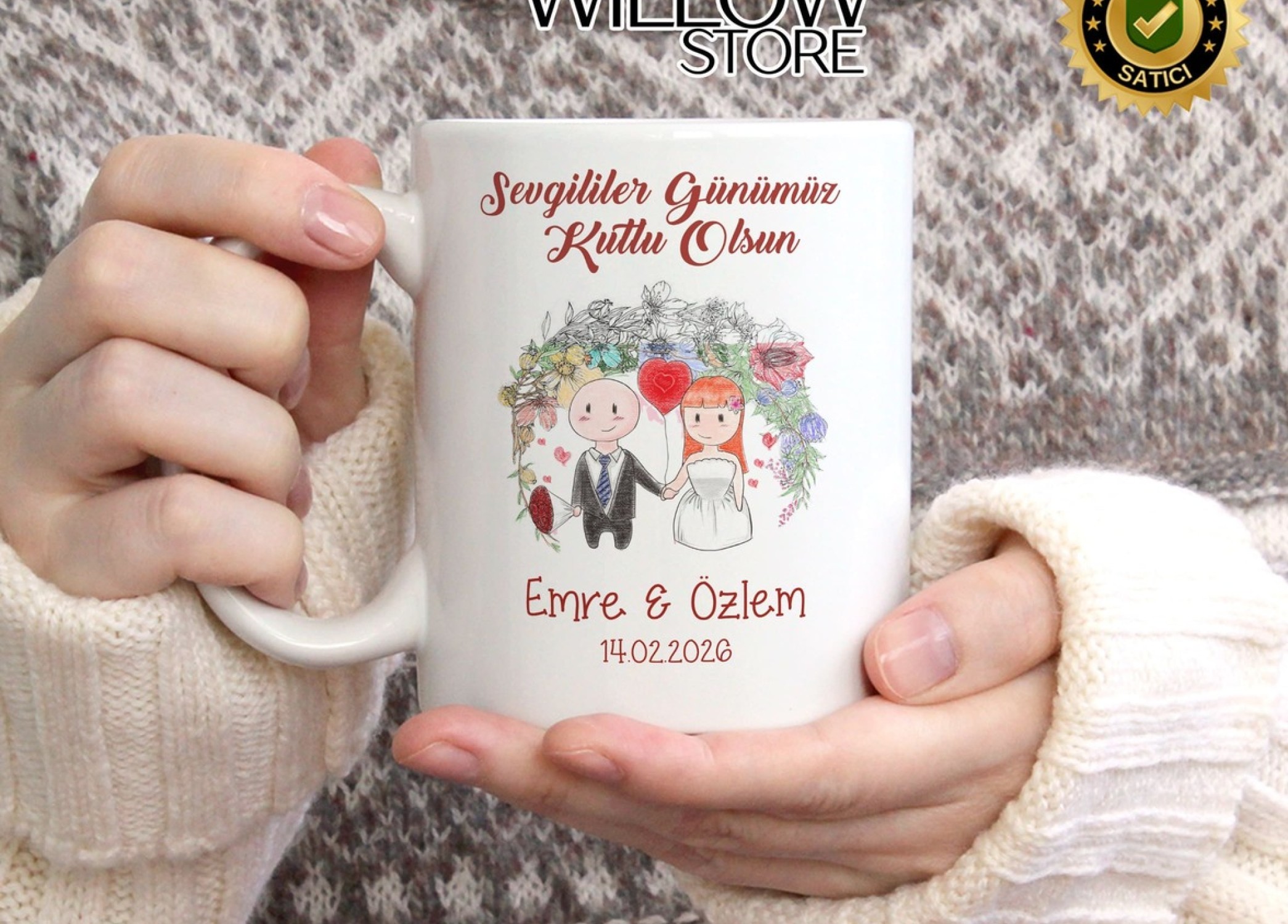 Sevgililer Günü,Sevgiliye Özel,Aşk,Sevgi Porselen Kupa Bardak-115