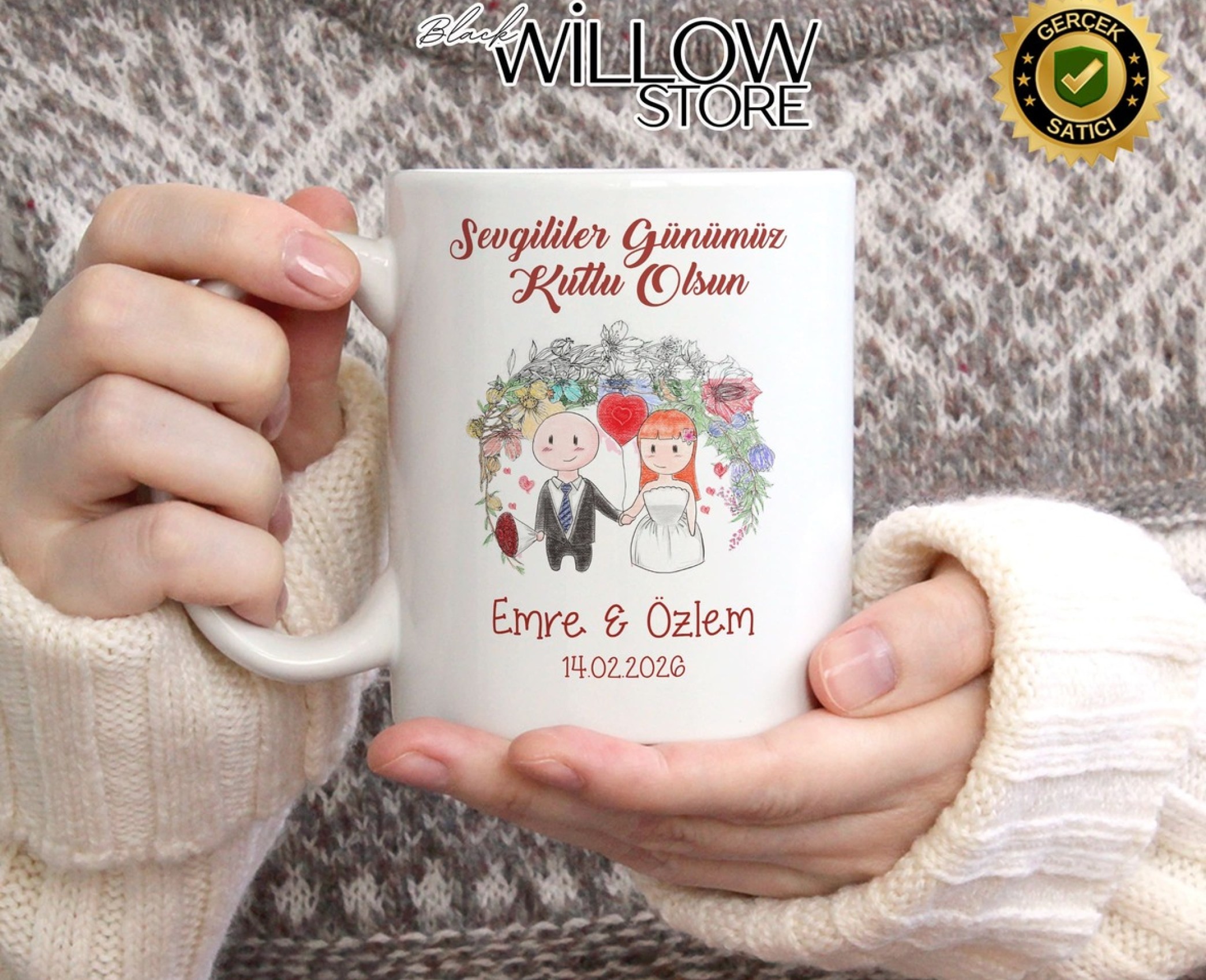 Sevgililer Günü,Sevgiliye Özel,Aşk,Sevgi Porselen Kupa Bardak-115