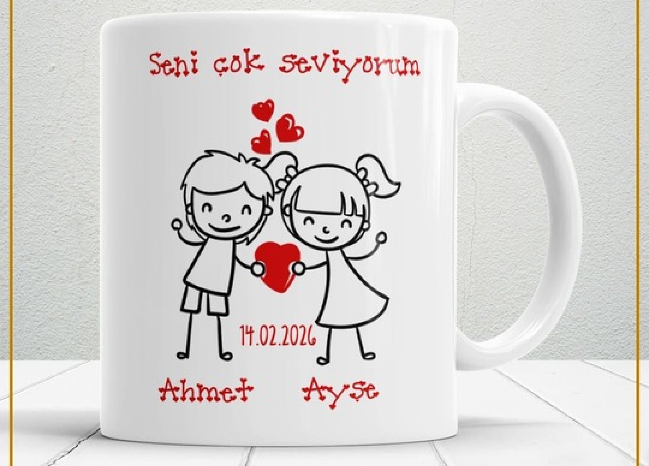 Sevgililer Günü,Sevgiliye Özel,Aşk,Sevgi Porselen Kupa Bardak-118