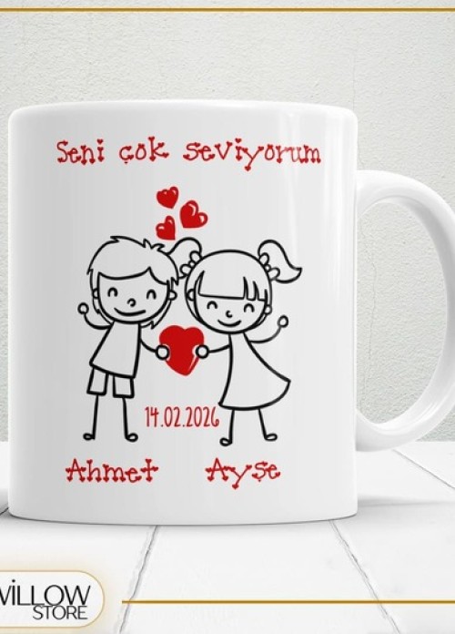 Sevgililer Günü,Sevgiliye Özel,Aşk,Sevgi Porselen Kupa Bardak-118