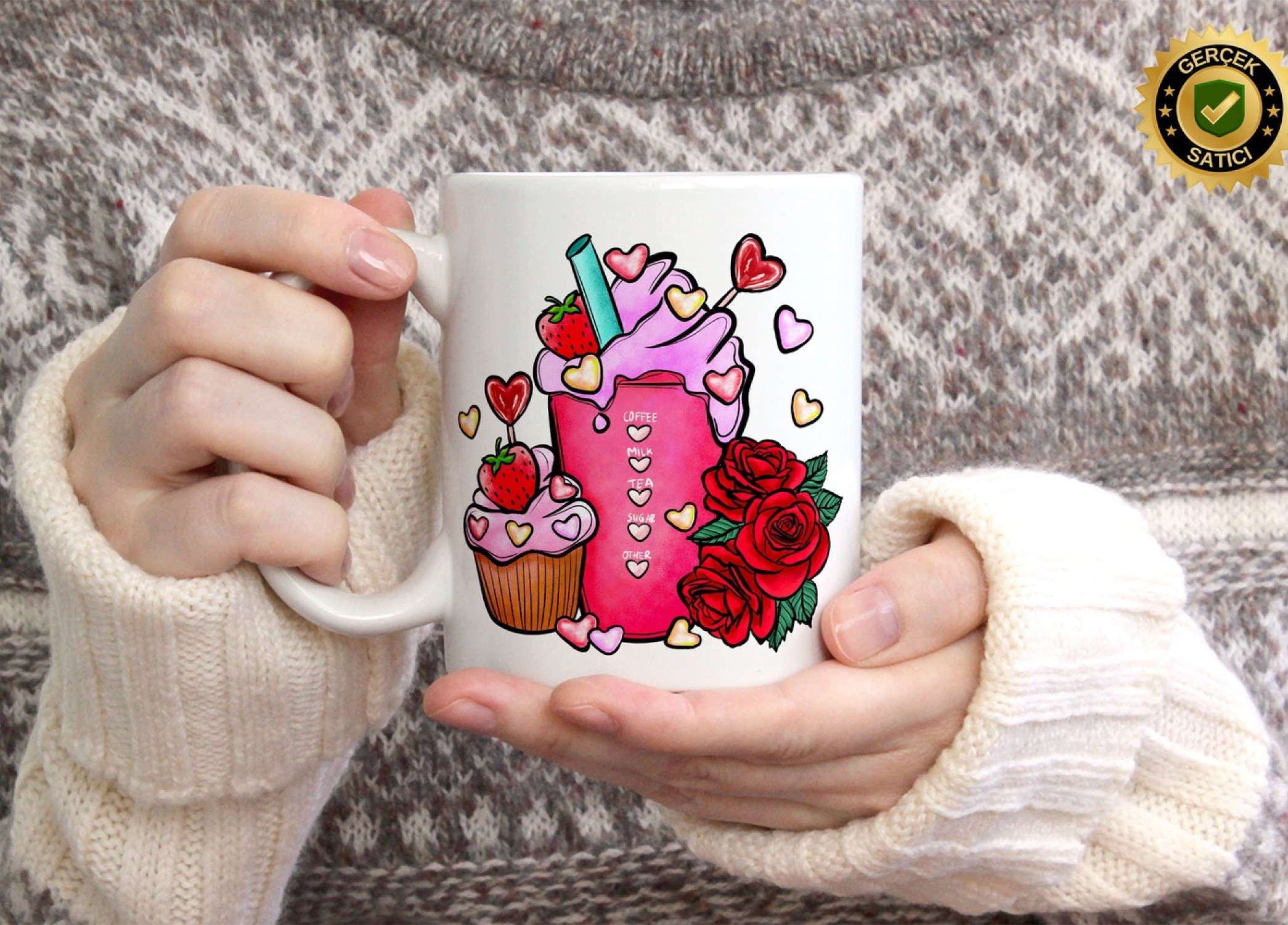 Sevgililer Günü,Sevgiliye Özel,Aşk,Sevgi Porselen Kupa Bardak-191