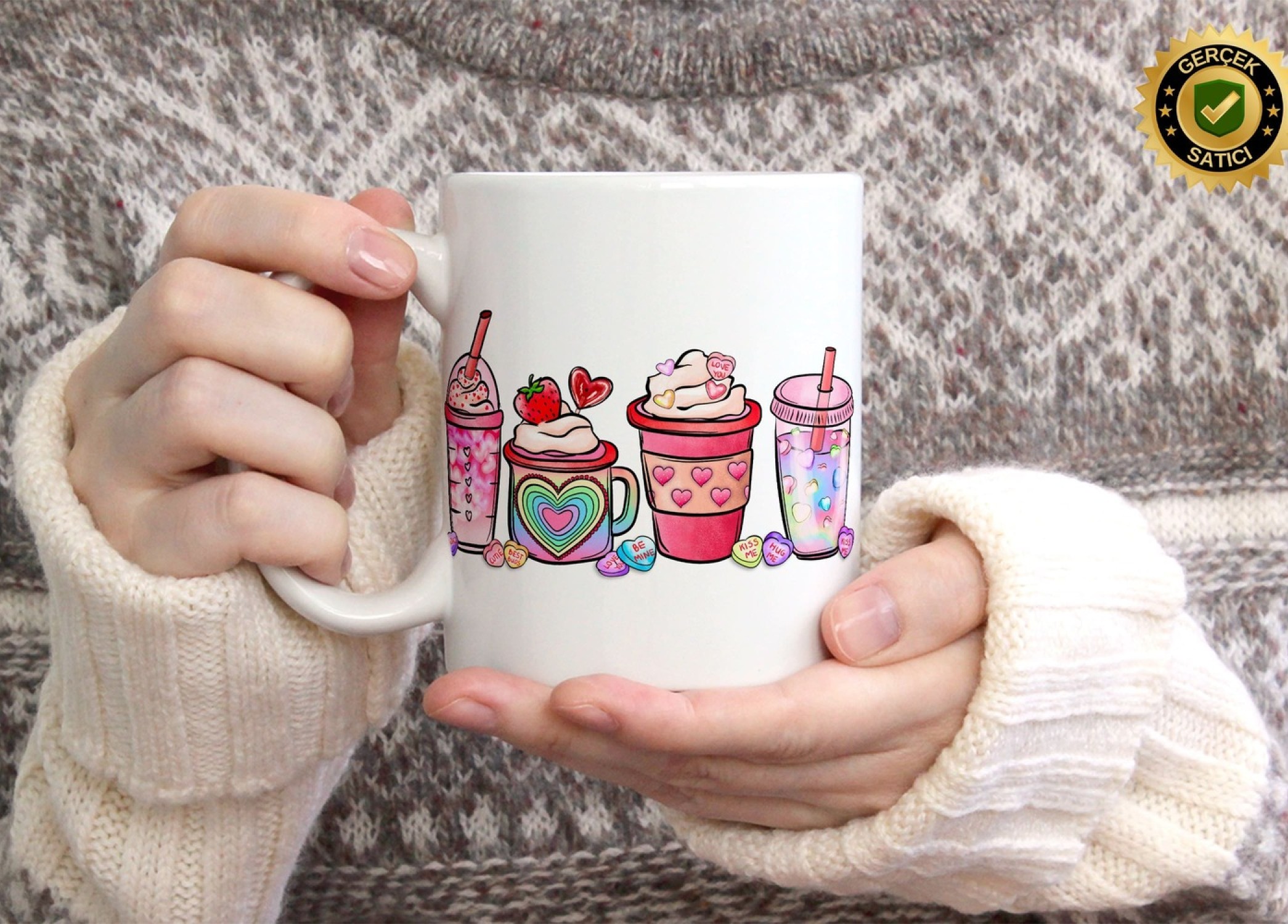 Sevgililer Günü,Sevgiliye Özel,Aşk,Sevgi Porselen Kupa Bardak-198