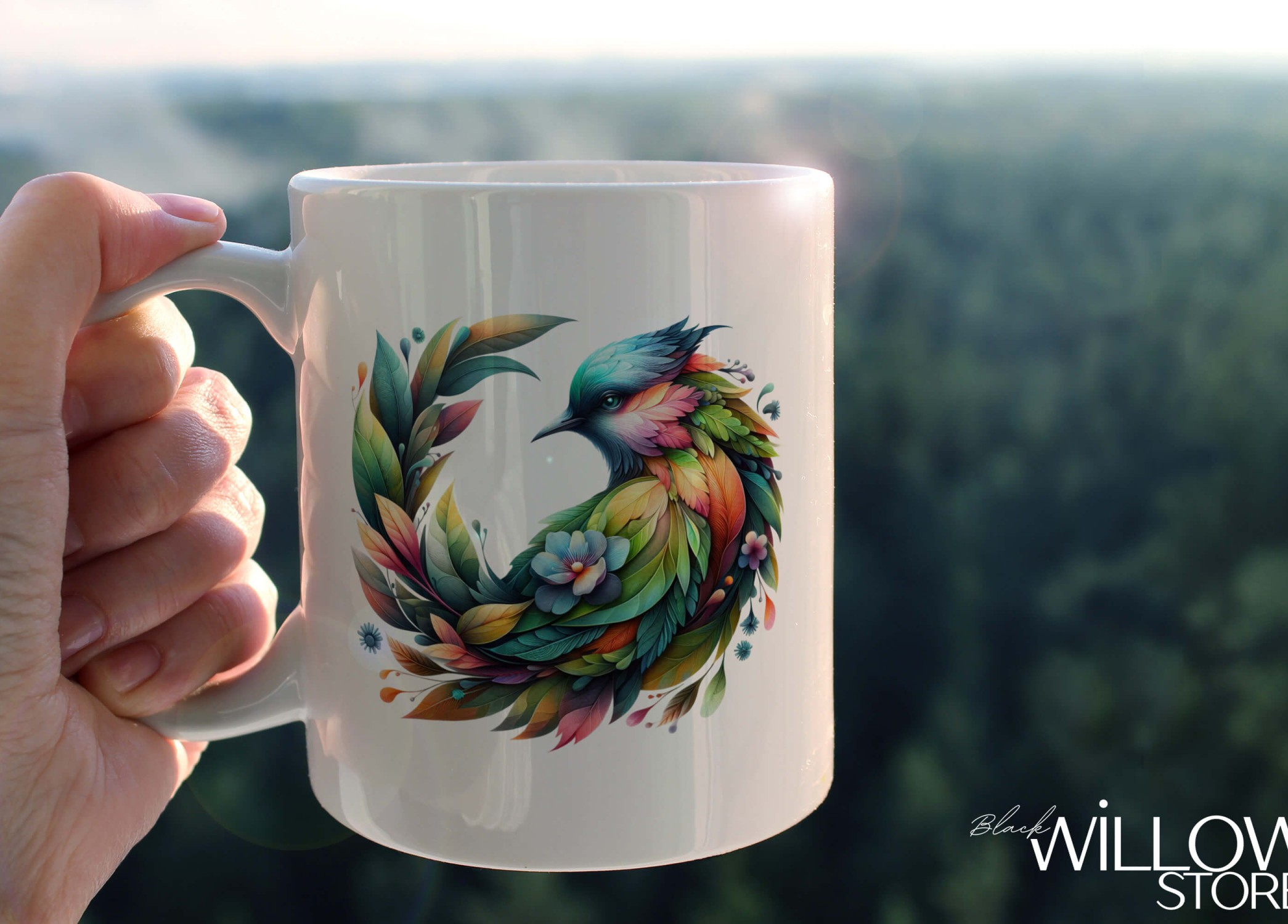 YAPRAK DESENLİ HAYVANLAR SERİSİ 25 , HEDİYELİK ,SEVİMLİ HAYVANLAR,YÜKSEK KALİTE PORSELEN KUPA BARDAK