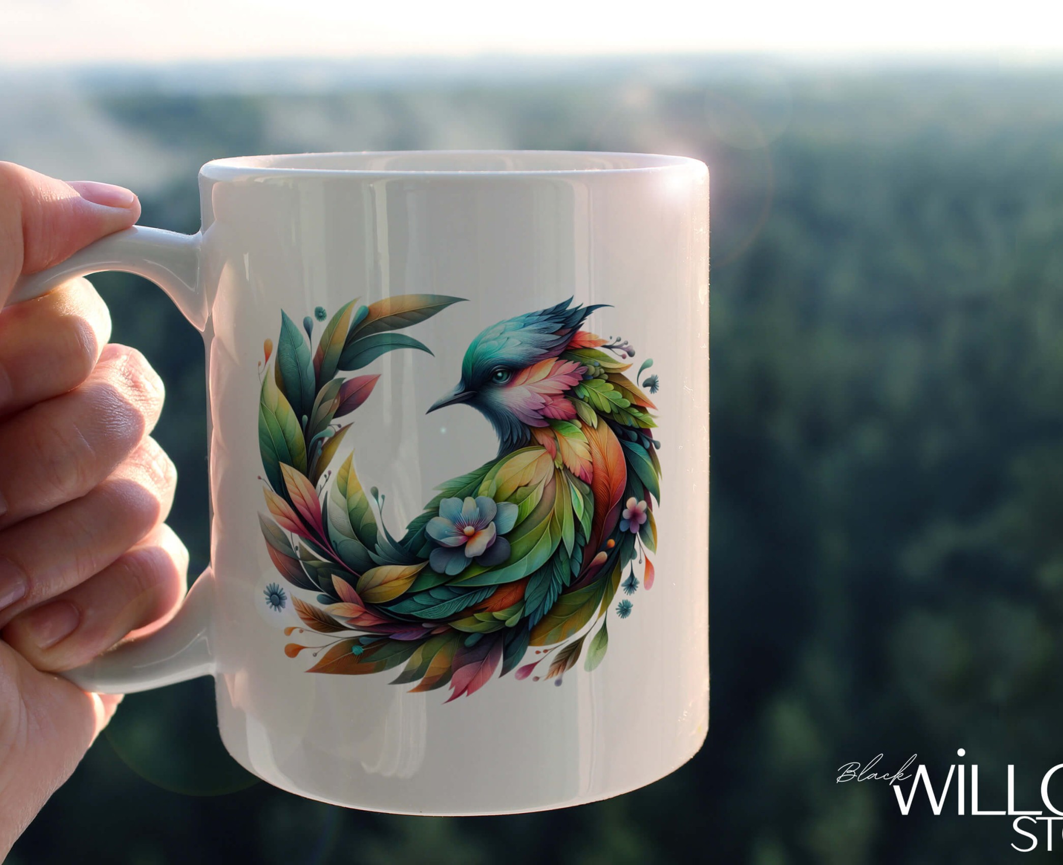 YAPRAK DESENLİ HAYVANLAR SERİSİ 25 , HEDİYELİK ,SEVİMLİ HAYVANLAR,YÜKSEK KALİTE PORSELEN KUPA BARDAK