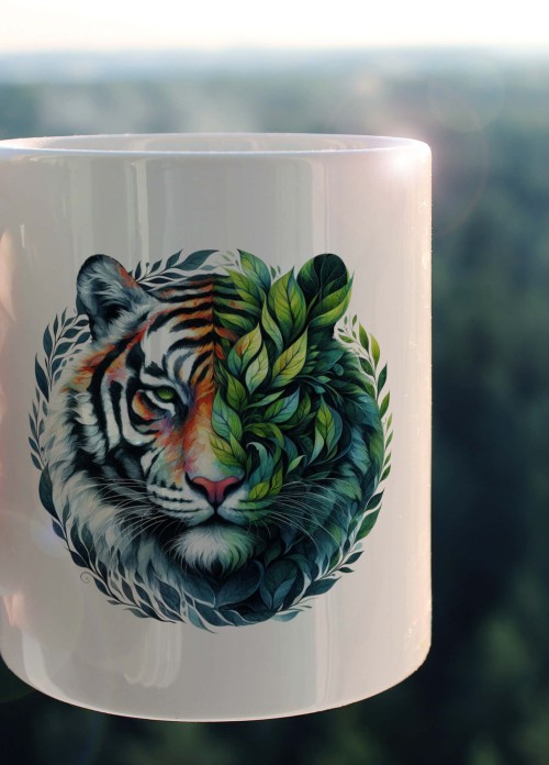 YAPRAK DESENLİ HAYVANLAR SERİSİ 12 , HEDİYELİK ,SEVİMLİ HAYVANLAR,YÜKSEK KALİTE PORSELEN KUPA BARDAK