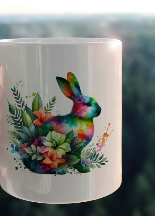 YAPRAK DESENLİ HAYVANLAR SERİSİ 35 , HEDİYELİK ,SEVİMLİ HAYVANLAR,YÜKSEK KALİTE PORSELEN KUPA BARDAK