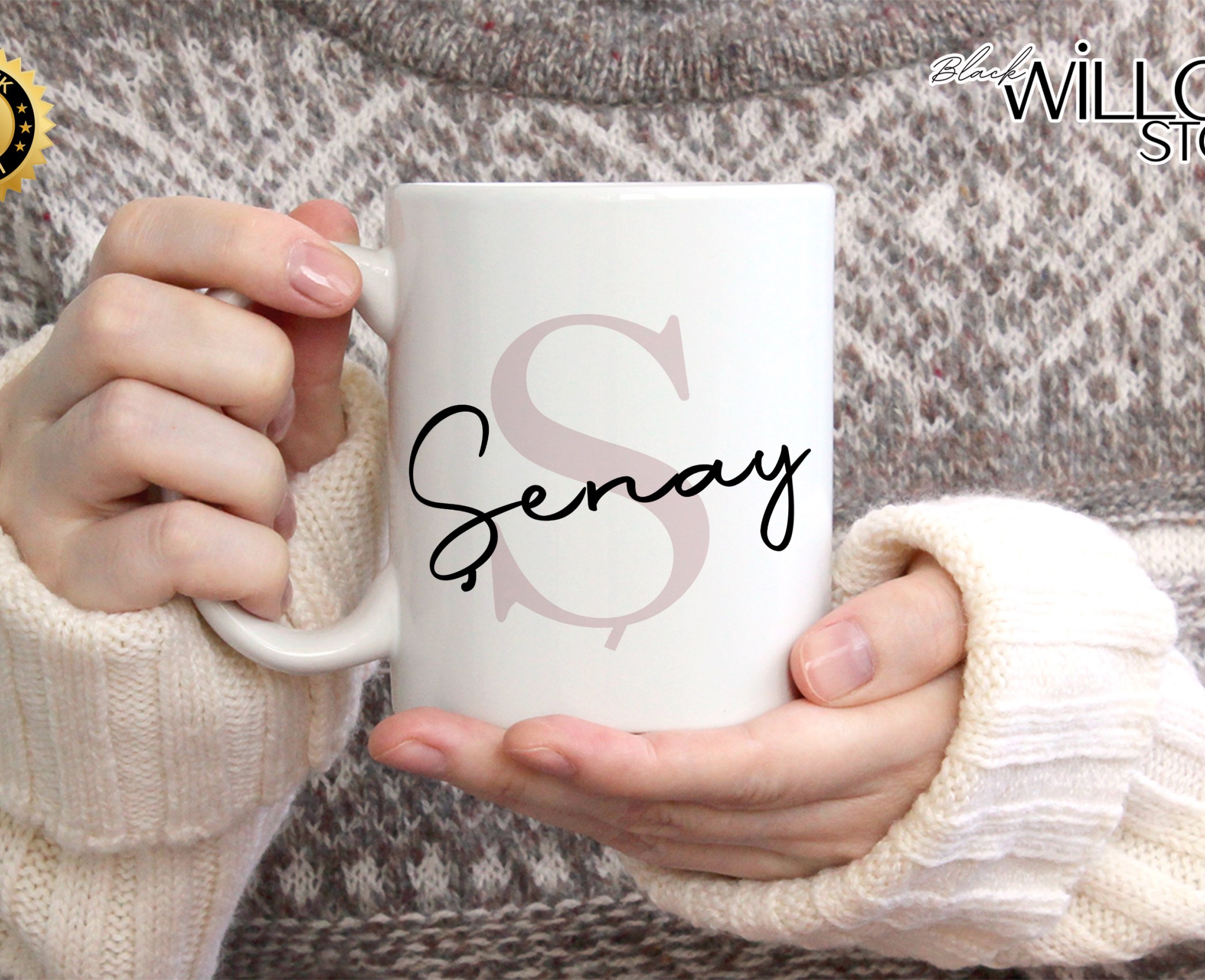 KİŞİYE ÖZEL KADIN İSİMLİ Ş HARFİ PORSELEN KUPA BARDAK,MODERN,ESTETİK,HEDİYE,KALİTELİ