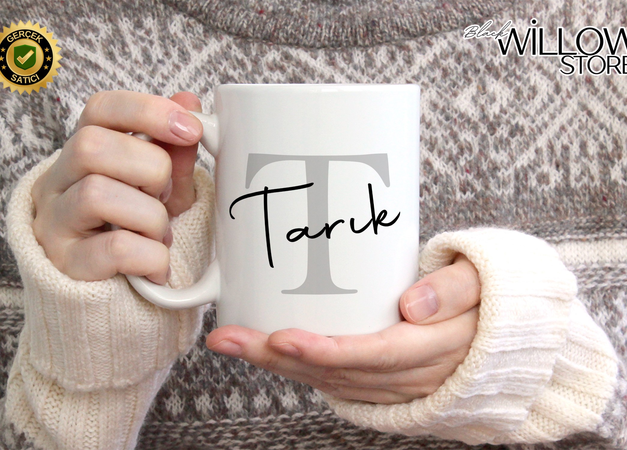 KİŞİYE ÖZEL ERKEK İSİMLİ T HARFİ PORSELEN KUPA BARDAK,MODERN,ESTETİK,HEDİYE,KALİTELİ