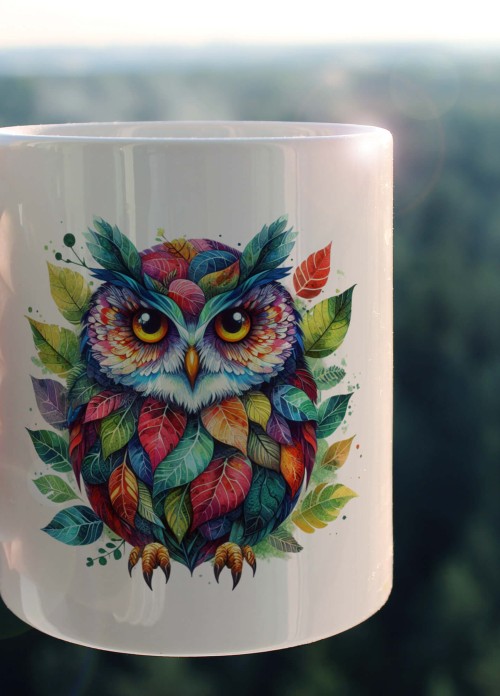 YAPRAK DESENLİ HAYVANLAR SERİSİ 5 , HEDİYELİK ,SEVİMLİ HAYVANLAR,YÜKSEK KALİTE PORSELEN KUPA BARDAK