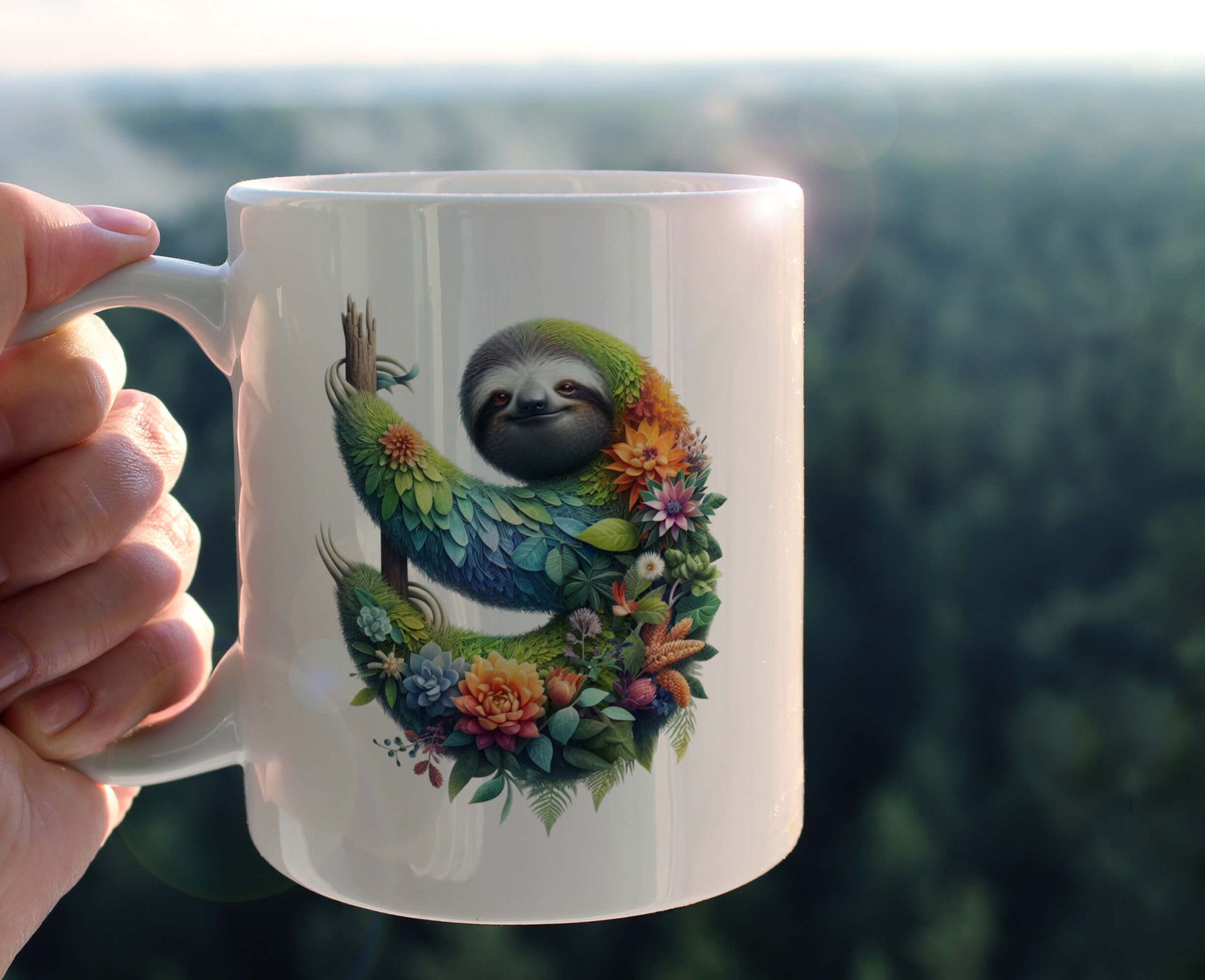 YAPRAK DESENLİ HAYVANLAR SERİSİ 40 , HEDİYELİK ,SEVİMLİ HAYVANLAR,YÜKSEK KALİTE PORSELEN KUPA BARDAK