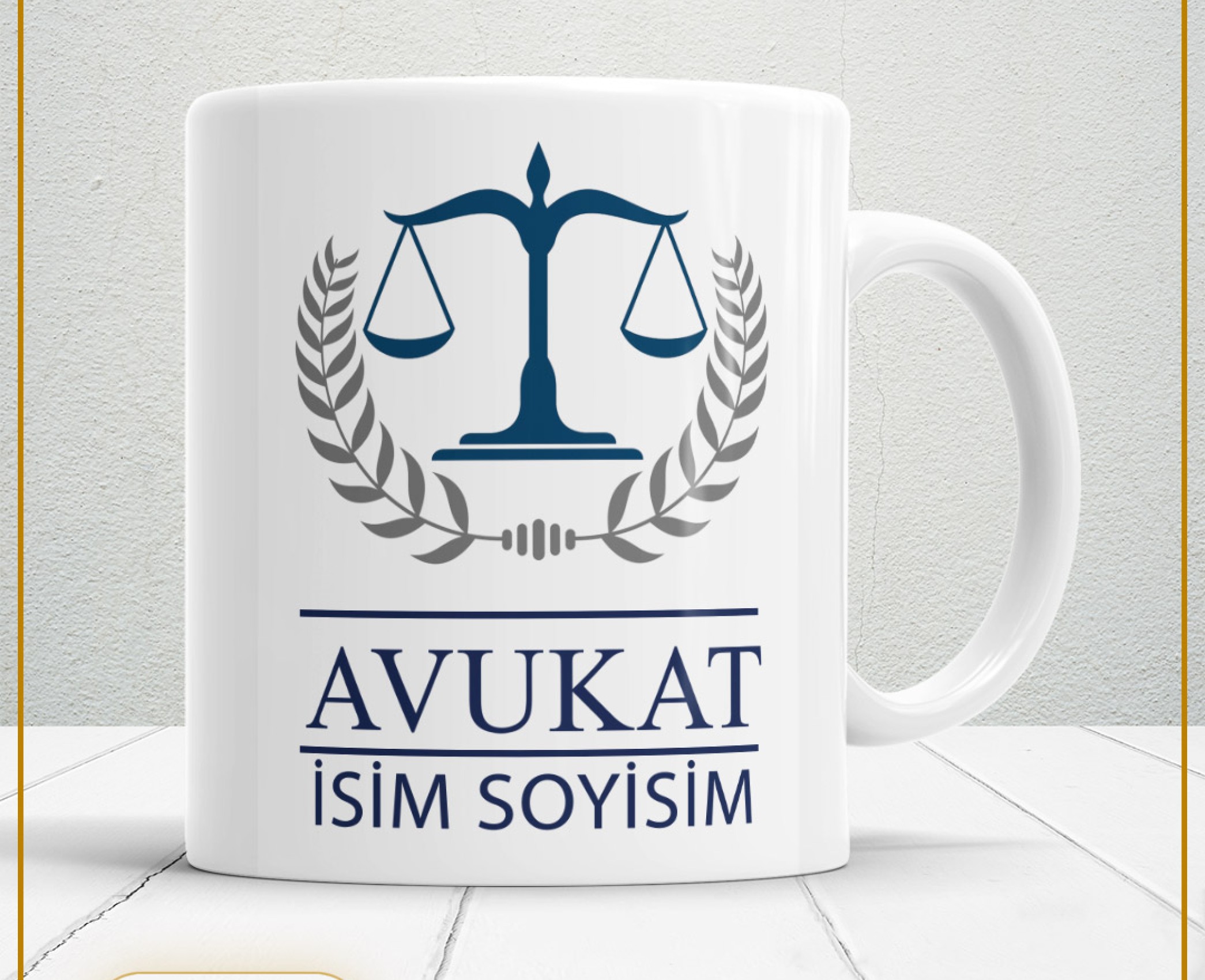 AVUKAT TEMALI PORSELEN KUPA BARDAK,HEDİYELİK,YÜKSEK KALİTE,MESLEKLER TEMALI