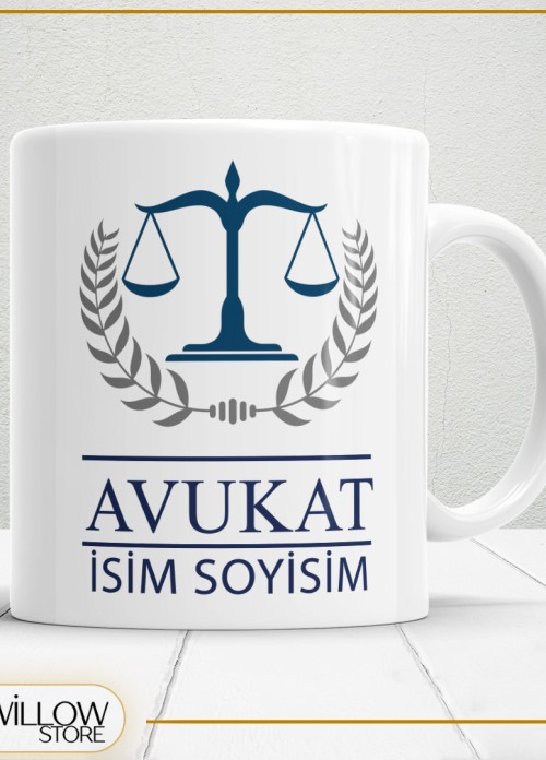 AVUKAT TEMALI PORSELEN KUPA BARDAK,HEDİYELİK,YÜKSEK KALİTE,MESLEKLER TEMALI