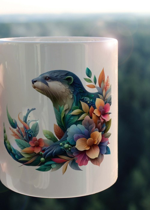 YAPRAK DESENLİ HAYVANLAR SERİSİ 32 , HEDİYELİK ,SEVİMLİ HAYVANLAR,YÜKSEK KALİTE PORSELEN KUPA BARDAK