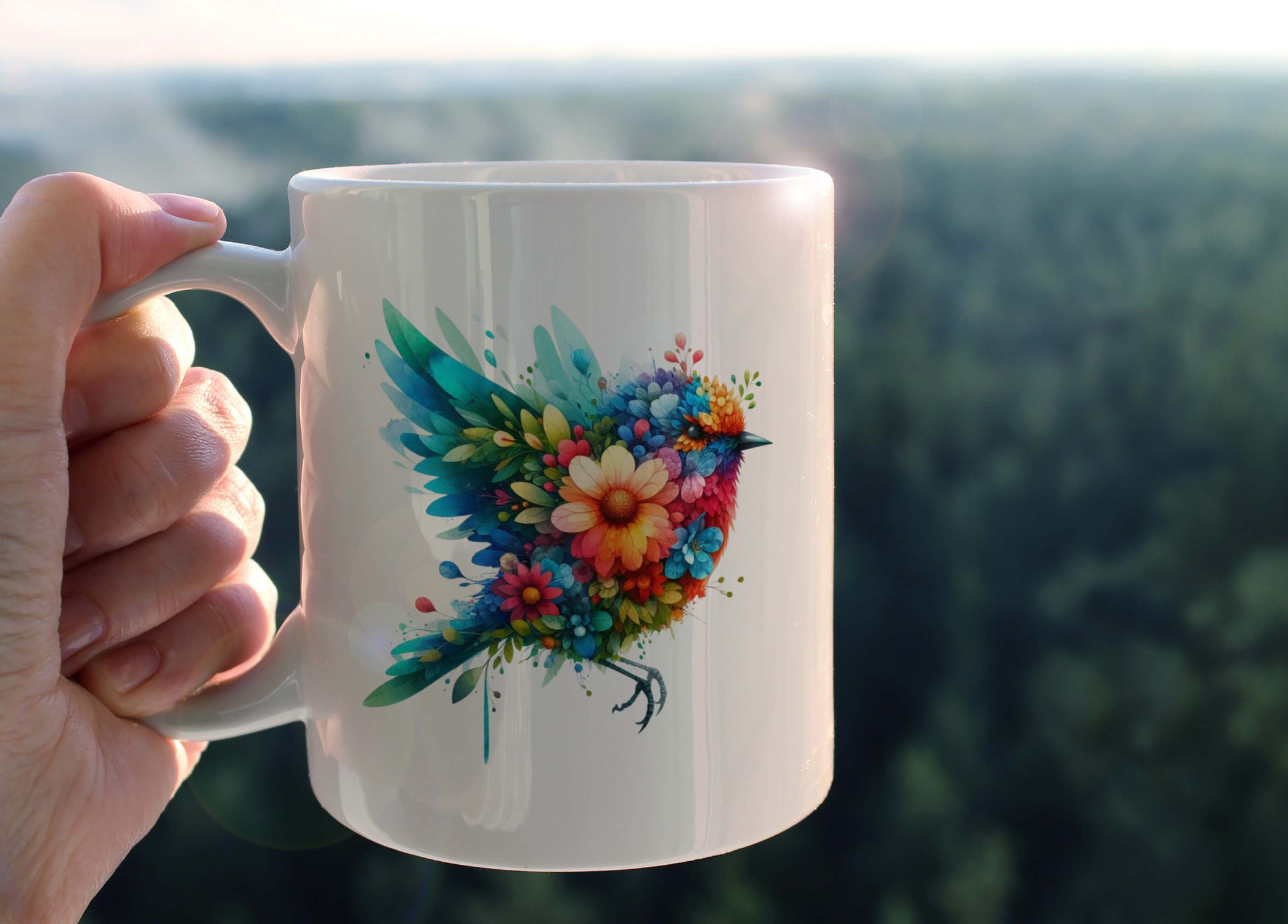 YAPRAK DESENLİ HAYVANLAR SERİSİ 21 , HEDİYELİK ,SEVİMLİ HAYVANLAR,YÜKSEK KALİTE PORSELEN KUPA BARDAK