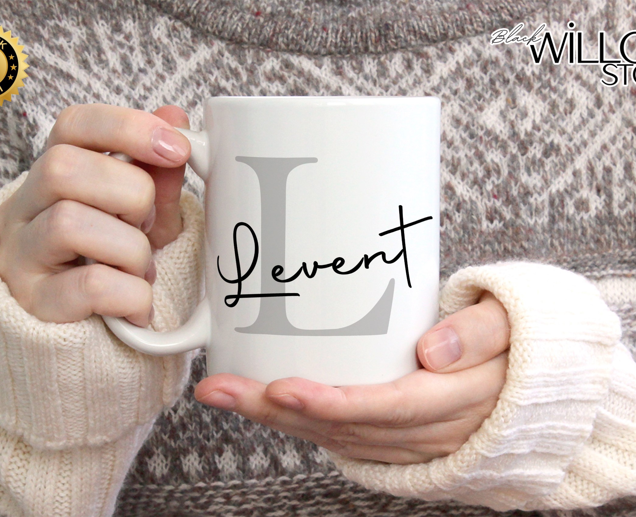 KİŞİYE ÖZEL ERKEK İSİMLİ L HARFİ PORSELEN KUPA BARDAK,MODERN,ESTETİK,HEDİYE,KALİTELİ