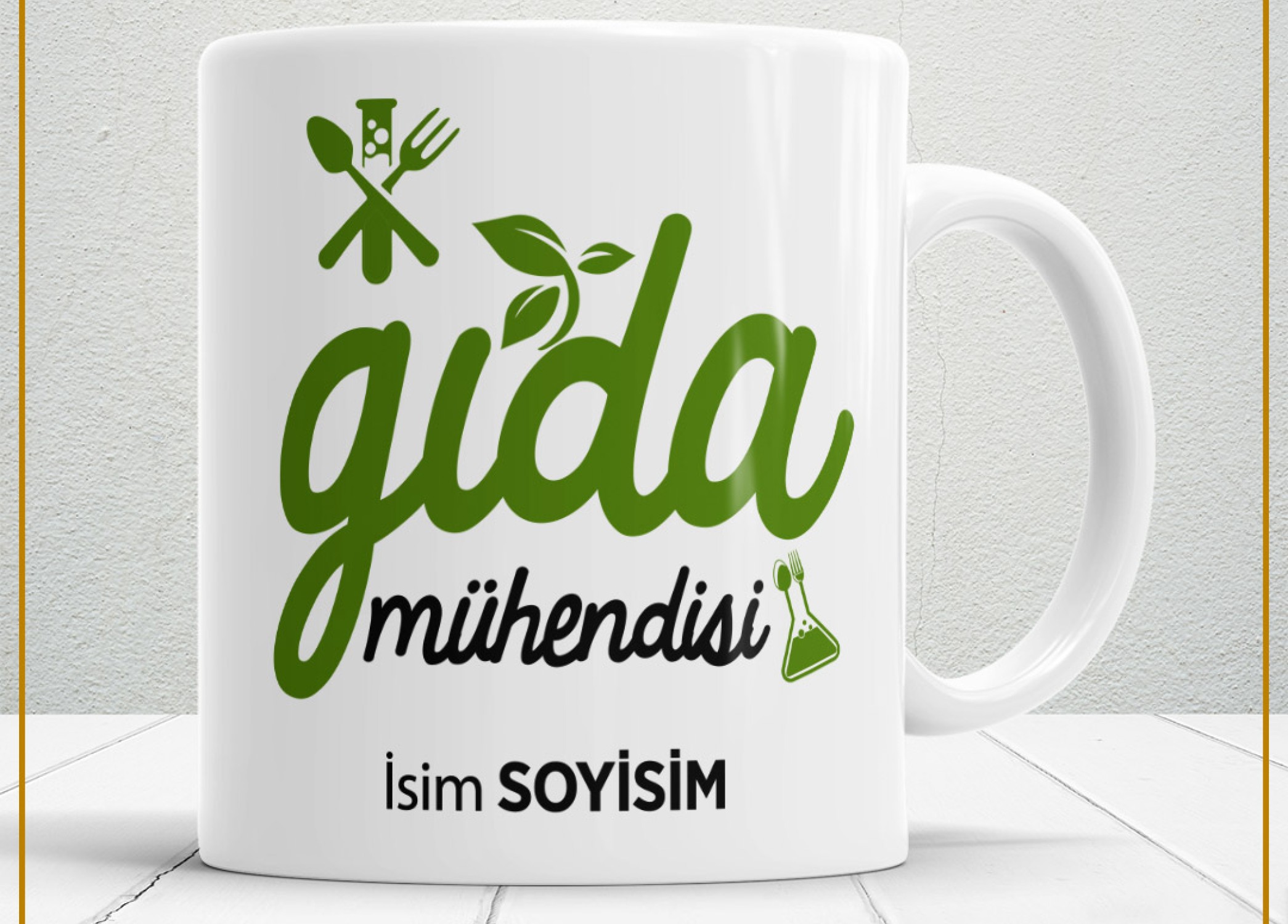 GIDA MÜHENDİSİ TEMALI PORSELEN KUPA BARDAK,HEDİYELİK,YÜKSEK KALİTE,MESLEKLER TEMALI
