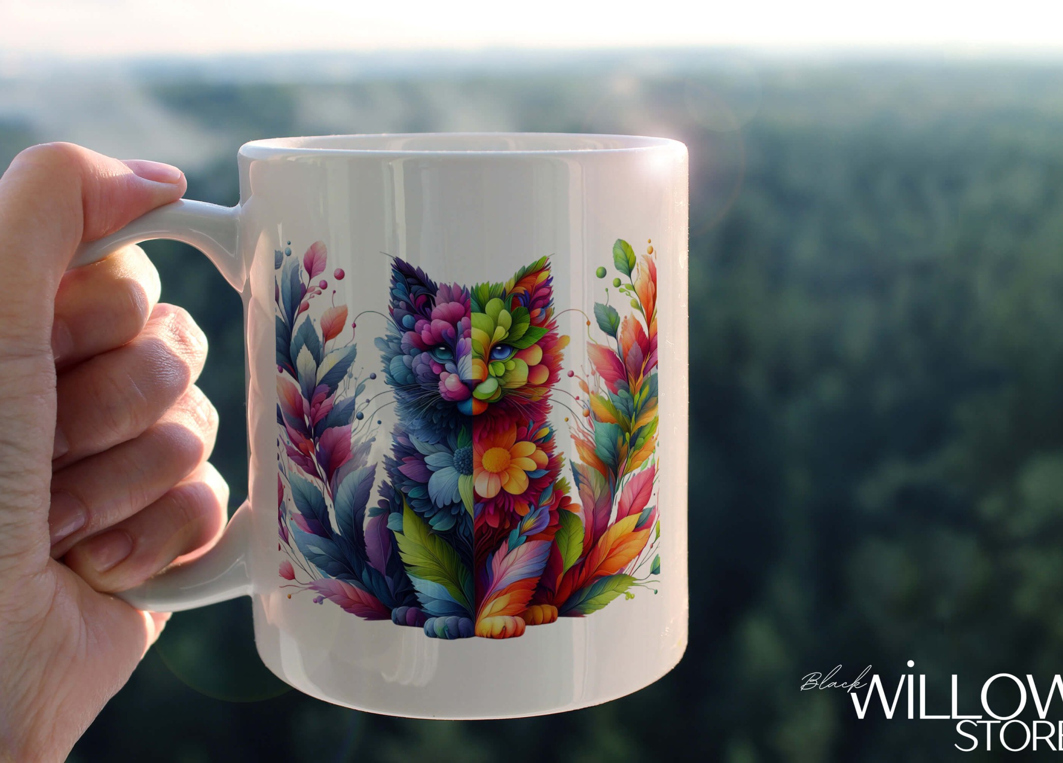 YAPRAK DESENLİ HAYVANLAR SERİSİ 16 , HEDİYELİK ,SEVİMLİ HAYVANLAR,YÜKSEK KALİTE PORSELEN KUPA BARDAK