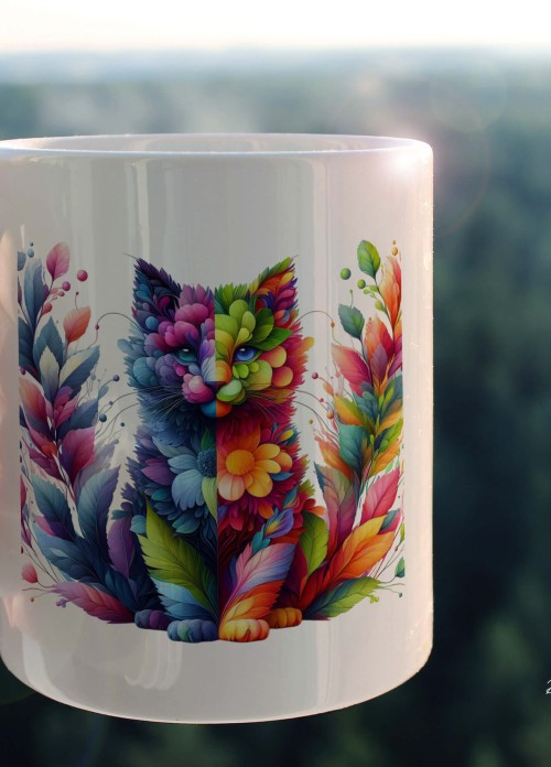 YAPRAK DESENLİ HAYVANLAR SERİSİ 16 , HEDİYELİK ,SEVİMLİ HAYVANLAR,YÜKSEK KALİTE PORSELEN KUPA BARDAK