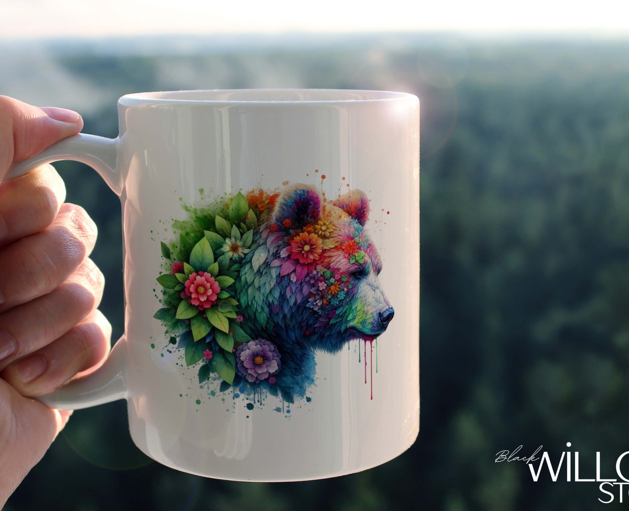 YAPRAK DESENLİ HAYVANLAR SERİSİ 3 , HEDİYELİK ,SEVİMLİ HAYVANLAR,YÜKSEK KALİTE PORSELEN KUPA BARDAK