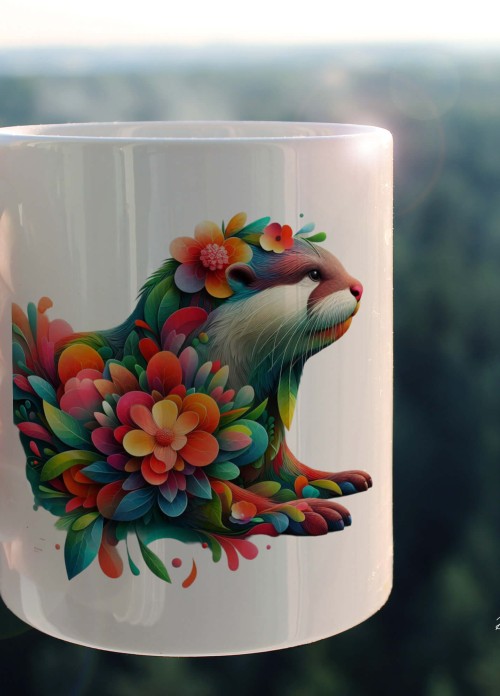 YAPRAK DESENLİ HAYVANLAR SERİSİ 34 , HEDİYELİK ,SEVİMLİ HAYVANLAR,YÜKSEK KALİTE PORSELEN KUPA BARDAK