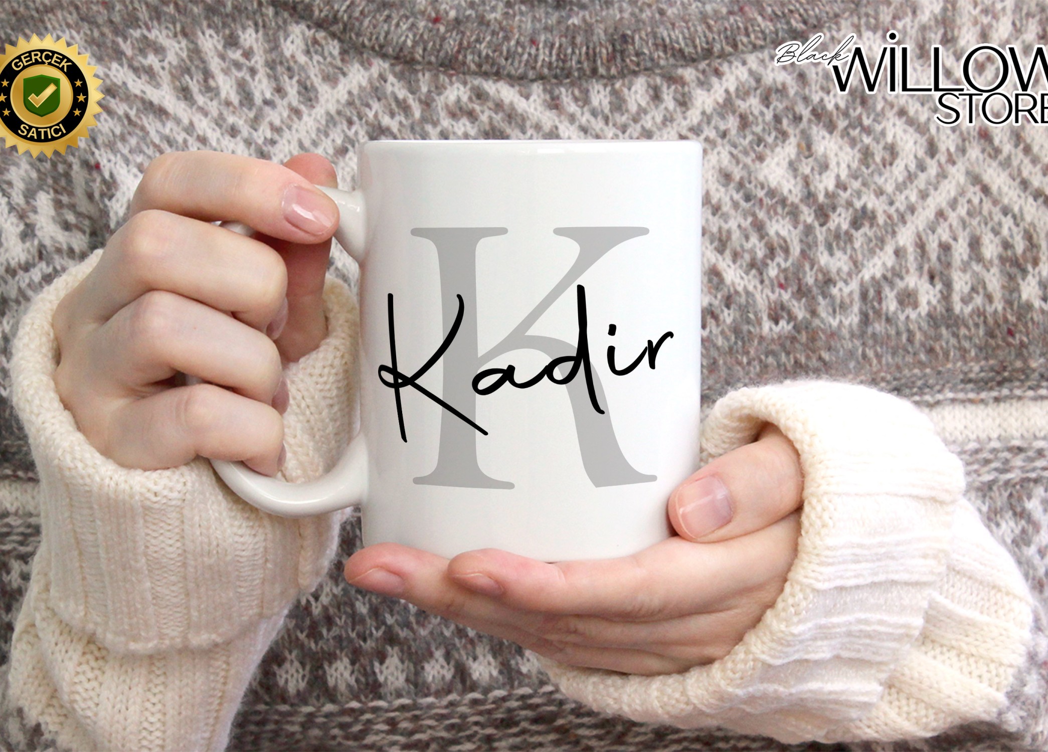 KİŞİYE ÖZEL ERKEK İSİMLİ K HARFİ PORSELEN KUPA BARDAK,MODERN,ESTETİK,HEDİYE,KALİTELİ