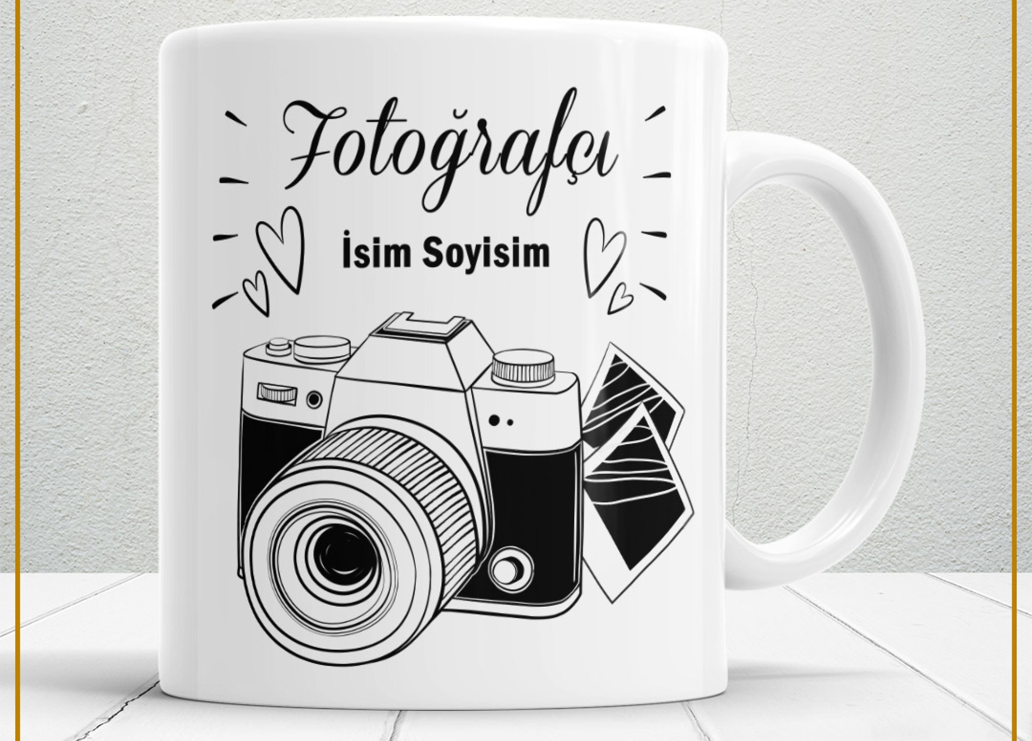 FOTOĞRAFÇI TEMALI PORSELEN KUPA BARDAK,HEDİYELİK,YÜKSEK KALİTE,MESLEKLER TEMALI