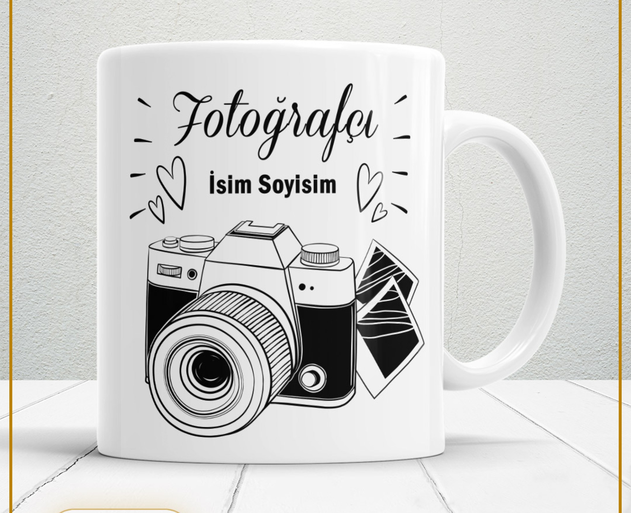 FOTOĞRAFÇI TEMALI PORSELEN KUPA BARDAK,HEDİYELİK,YÜKSEK KALİTE,MESLEKLER TEMALI