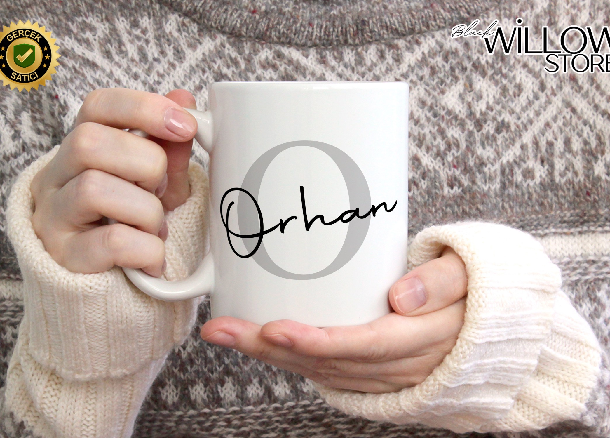 KİŞİYE ÖZEL ERKEK İSİMLİ O HARFİ PORSELEN KUPA BARDAK,MODERN,ESTETİK,HEDİYE,KALİTELİ