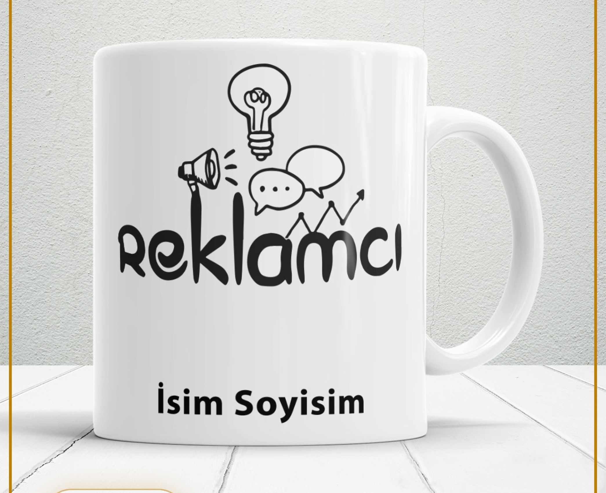 REKLAMCI TEMALI PORSELEN KUPA BARDAK,HEDİYELİK,YÜKSEK KALİTE,MESLEKLER TEMALI