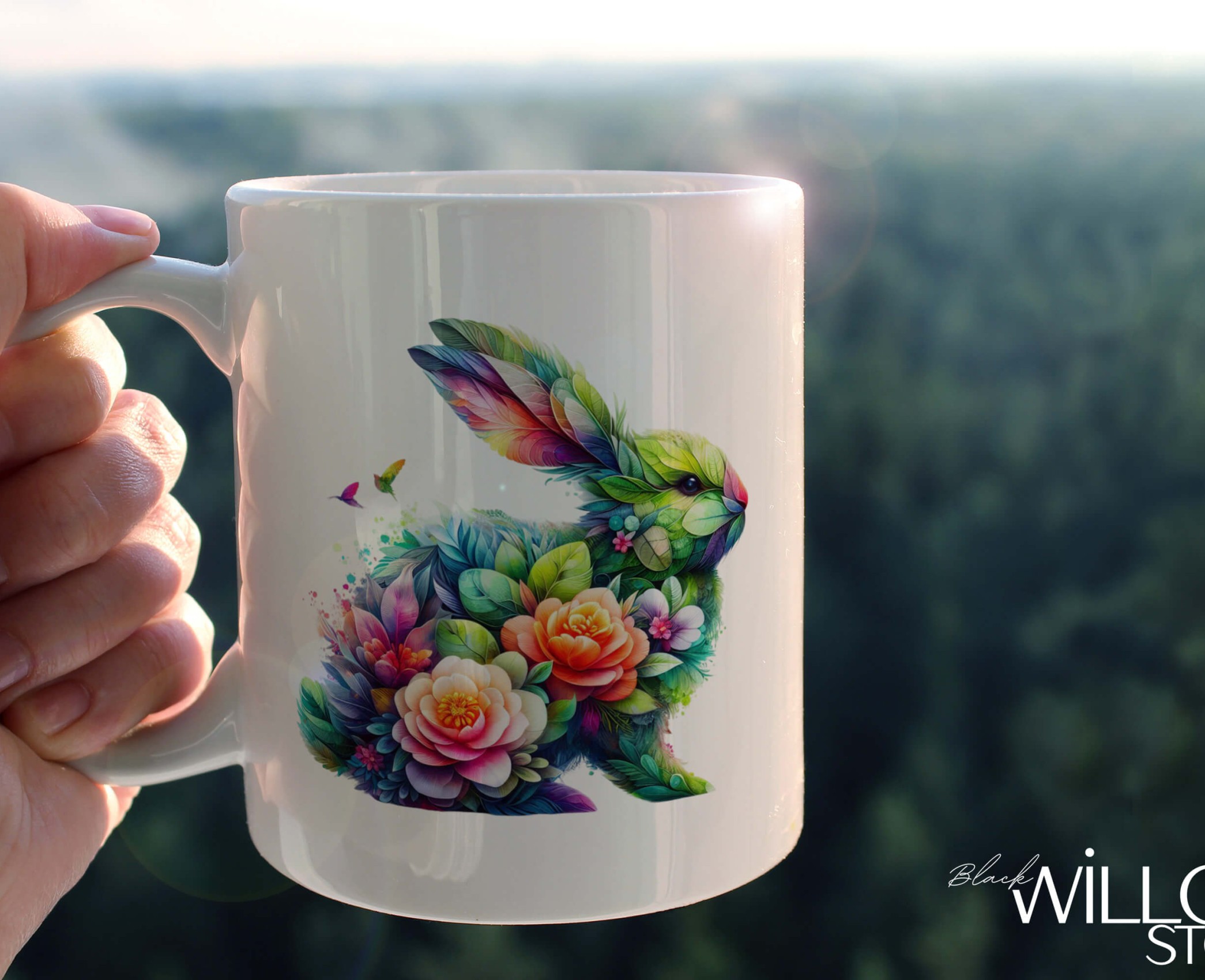 YAPRAK DESENLİ HAYVANLAR SERİSİ 38 , HEDİYELİK ,SEVİMLİ HAYVANLAR,YÜKSEK KALİTE PORSELEN KUPA BARDAK