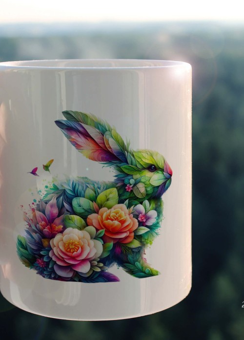 YAPRAK DESENLİ HAYVANLAR SERİSİ 38 , HEDİYELİK ,SEVİMLİ HAYVANLAR,YÜKSEK KALİTE PORSELEN KUPA BARDAK