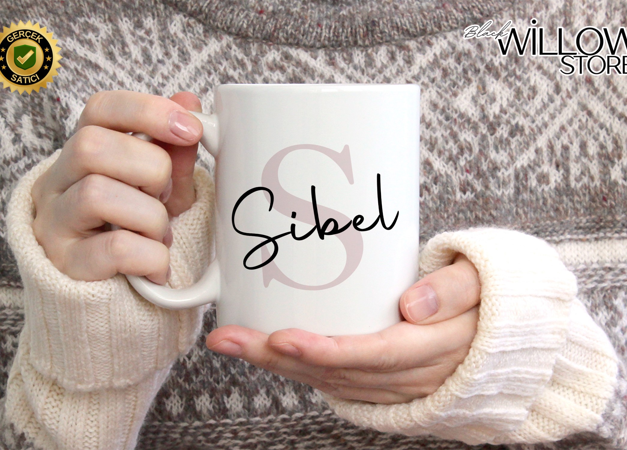 KİŞİYE ÖZEL KADIN İSİMLİ S HARFİ PORSELEN KUPA BARDAK,MODERN,ESTETİK,HEDİYE,KALİTELİ