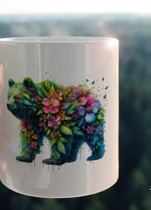 YAPRAK DESENLİ HAYVANLAR SERİSİ 4 , HEDİYELİK ,SEVİMLİ HAYVANLAR,YÜKSEK KALİTE PORSELEN KUPA BARDAK