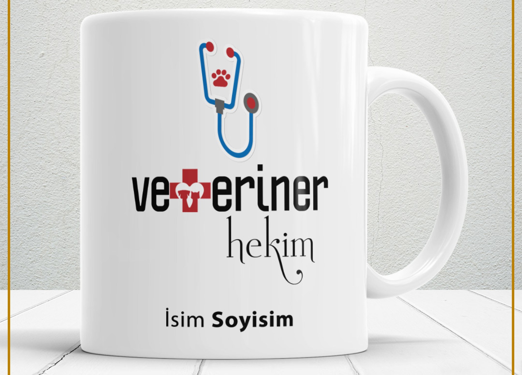 VETERİNER HEKİM TEMALI PORSELEN KUPA BARDAK,HEDİYELİK,YÜKSEK KALİTE,MESLEKLER TEMALI