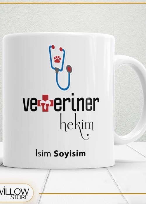 VETERİNER HEKİM TEMALI PORSELEN KUPA BARDAK,HEDİYELİK,YÜKSEK KALİTE,MESLEKLER TEMALI