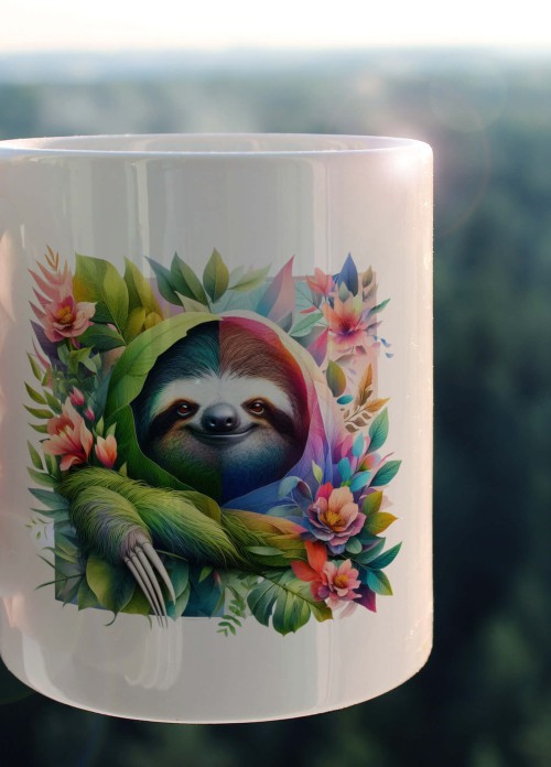 YAPRAK DESENLİ HAYVANLAR SERİSİ 39 , HEDİYELİK ,SEVİMLİ HAYVANLAR,YÜKSEK KALİTE PORSELEN KUPA BARDAK