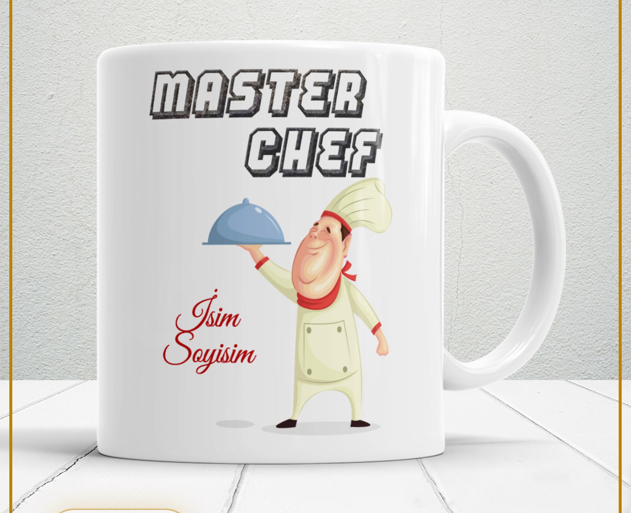 MASTER CHEF AŞÇI TEMALI PORSELEN KUPA BARDAK,HEDİYELİK,YÜKSEK KALİTE,MESLEKLER TEMALI
