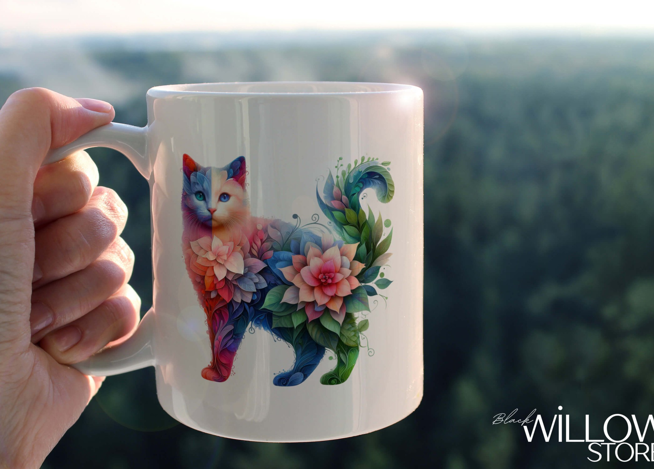 YAPRAK DESENLİ HAYVANLAR SERİSİ 17 , HEDİYELİK ,SEVİMLİ HAYVANLAR,YÜKSEK KALİTE PORSELEN KUPA BARDAK