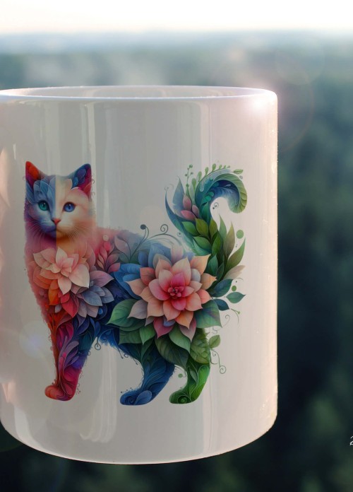 YAPRAK DESENLİ HAYVANLAR SERİSİ 17 , HEDİYELİK ,SEVİMLİ HAYVANLAR,YÜKSEK KALİTE PORSELEN KUPA BARDAK