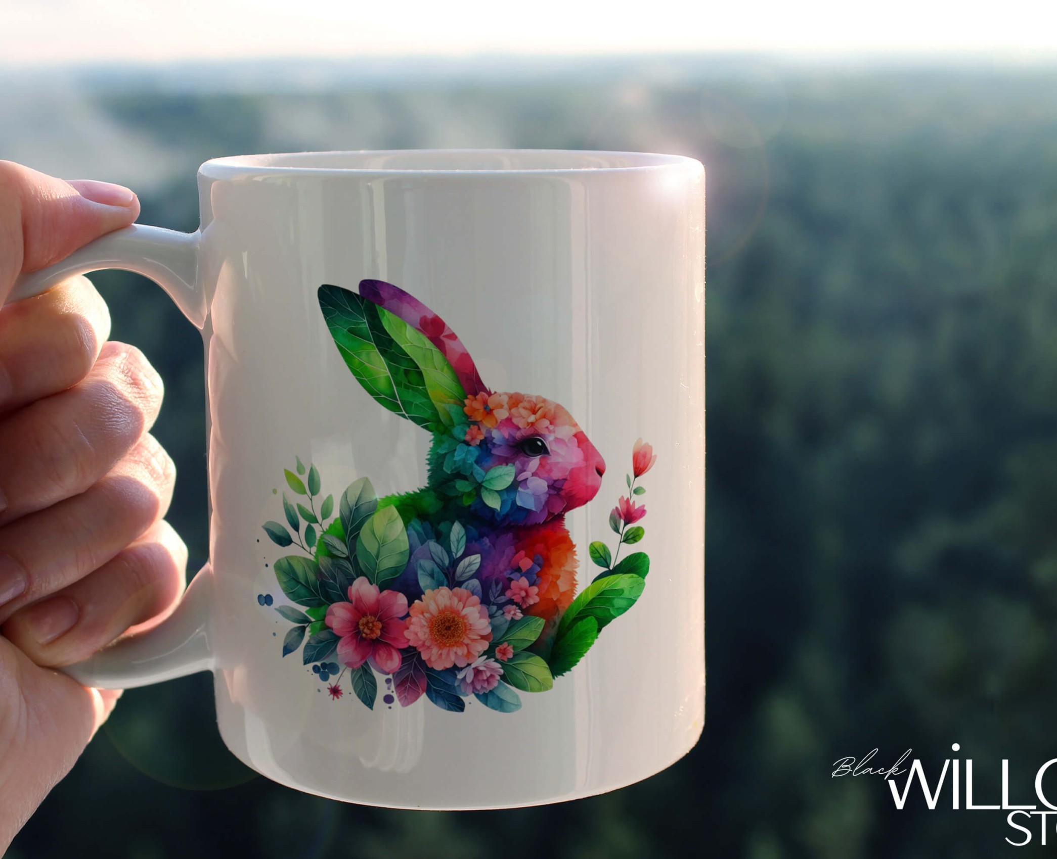 YAPRAK DESENLİ HAYVANLAR SERİSİ 36 , HEDİYELİK ,SEVİMLİ HAYVANLAR,YÜKSEK KALİTE PORSELEN KUPA BARDAK