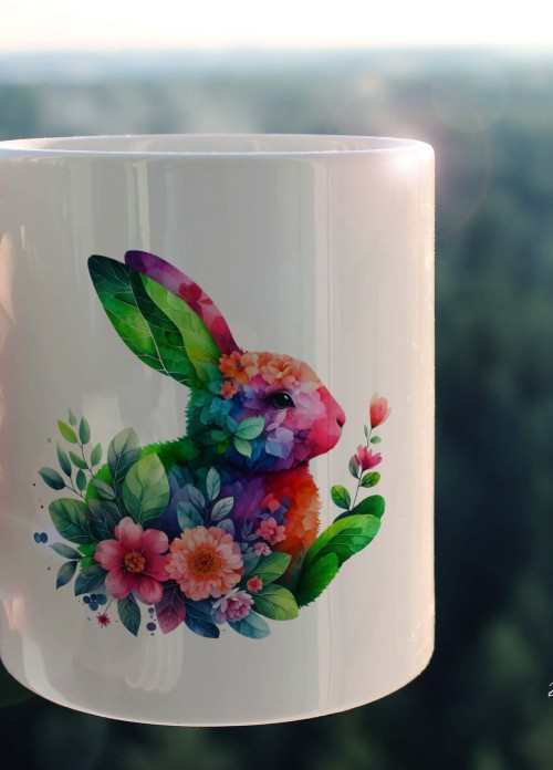 YAPRAK DESENLİ HAYVANLAR SERİSİ 36 , HEDİYELİK ,SEVİMLİ HAYVANLAR,YÜKSEK KALİTE PORSELEN KUPA BARDAK