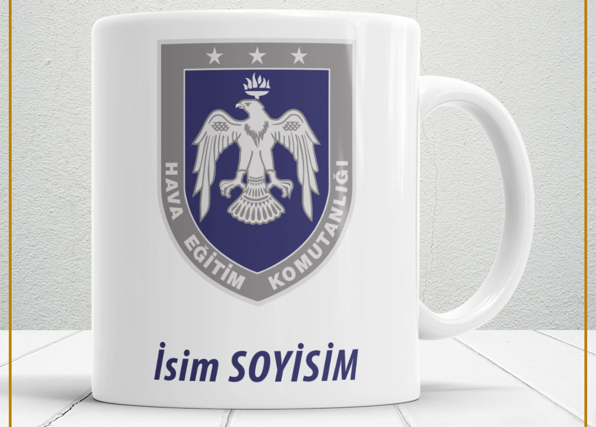 HAVA EĞİTİM KOMUTANLIĞI TEMALI PORSELEN KUPA BARDAK,HEDİYELİK,YÜKSEK KALİTE,MESLEKLER TEMALI