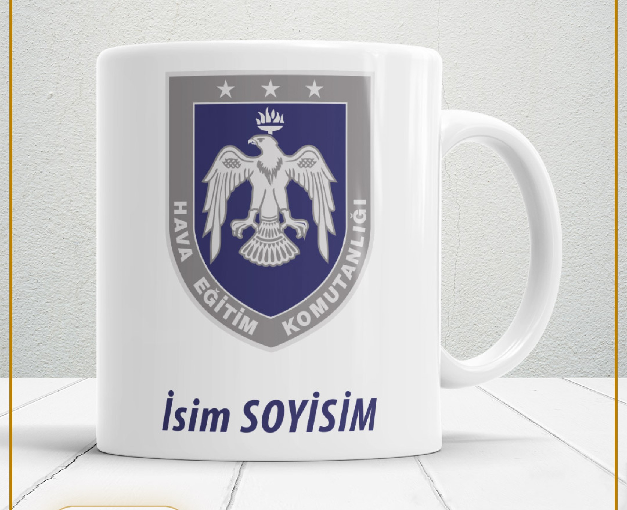 HAVA EĞİTİM KOMUTANLIĞI TEMALI PORSELEN KUPA BARDAK,HEDİYELİK,YÜKSEK KALİTE,MESLEKLER TEMALI