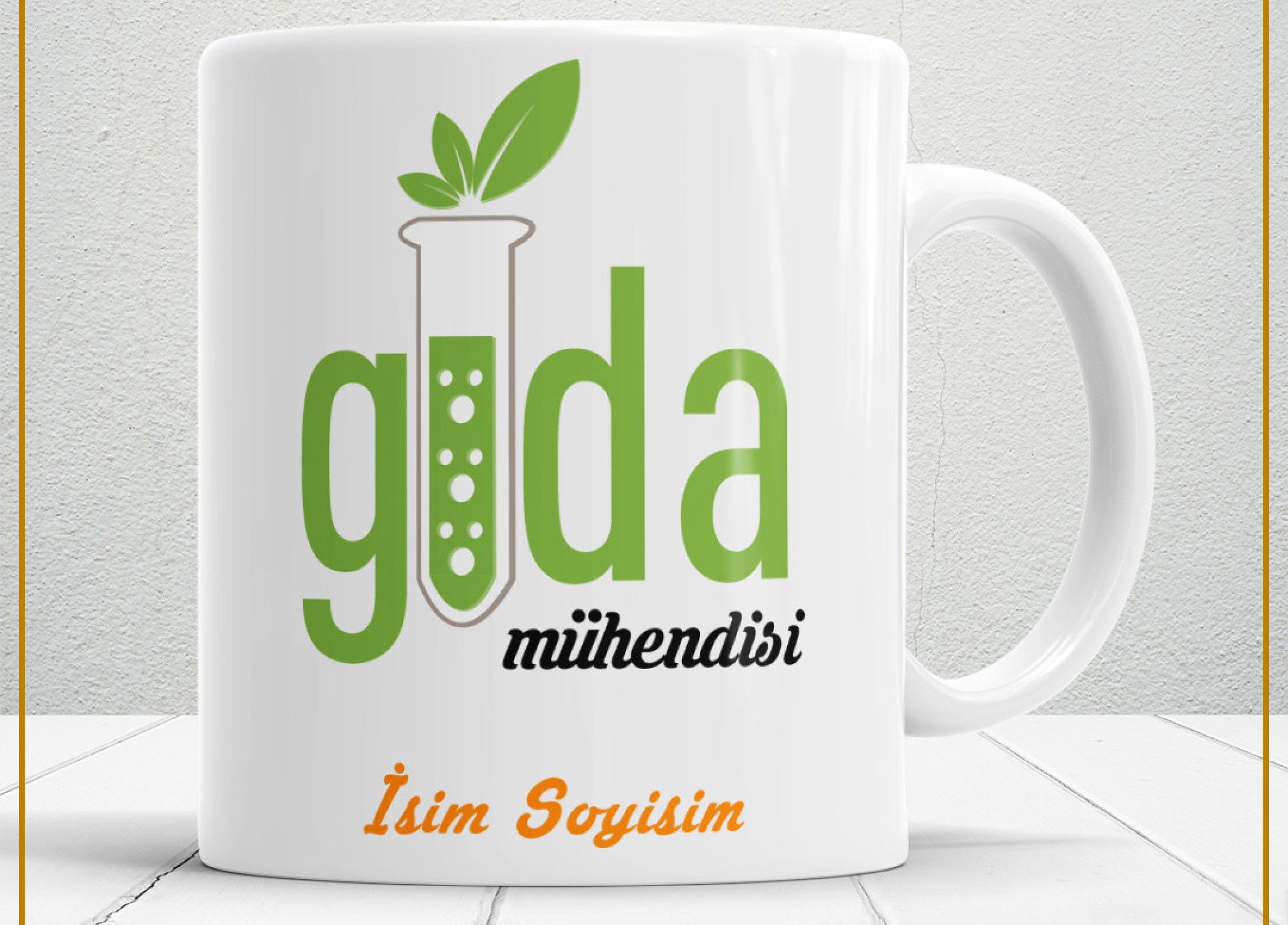 GIDA MÜHENDİSİ 4 TEMALI PORSELEN KUPA BARDAK,HEDİYELİK,YÜKSEK KALİTE,MESLEKLER TEMALI