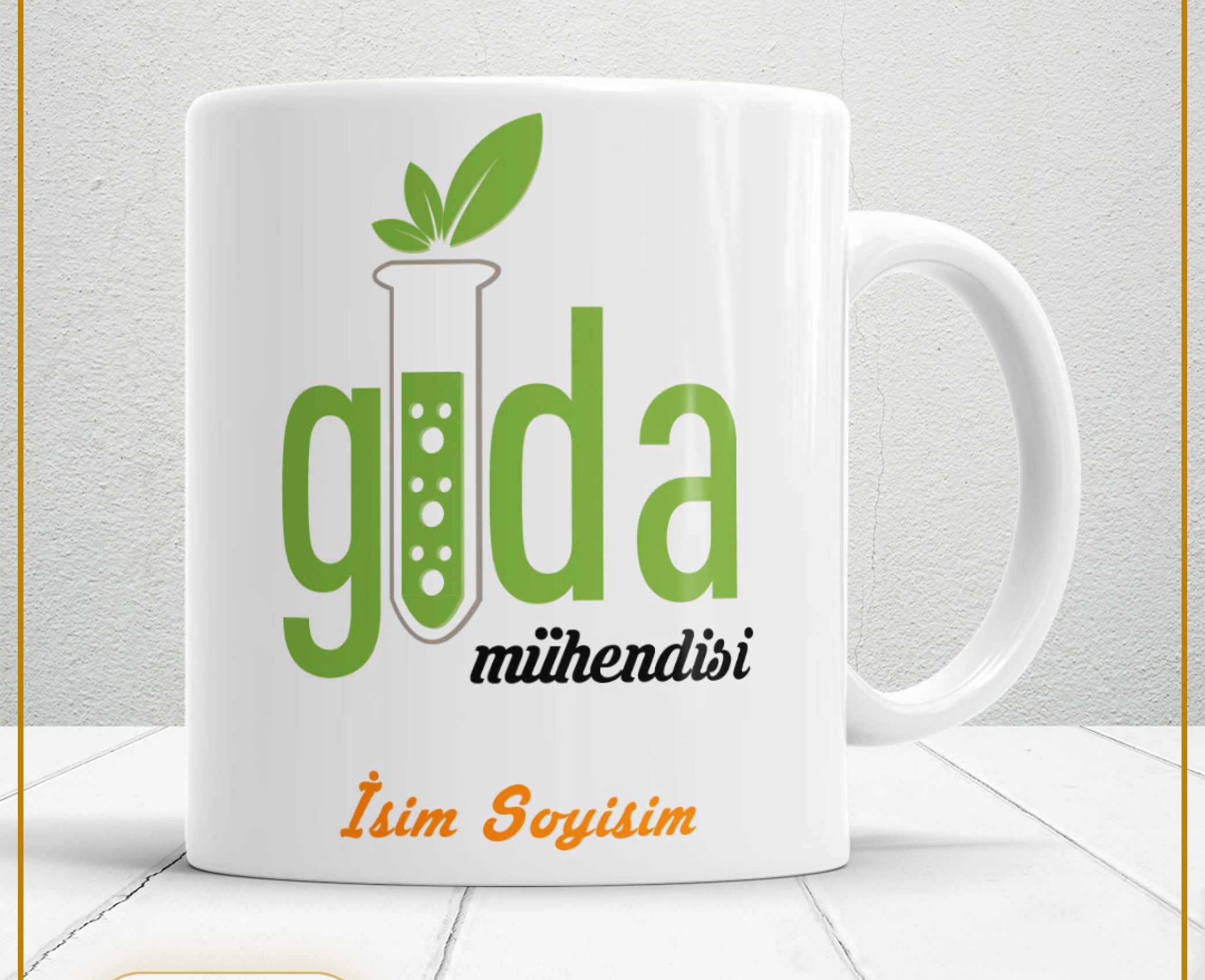 GIDA MÜHENDİSİ 4 TEMALI PORSELEN KUPA BARDAK,HEDİYELİK,YÜKSEK KALİTE,MESLEKLER TEMALI