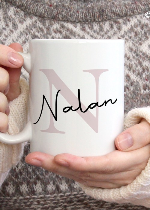 KİŞİYE ÖZEL KADIN İSİMLİ N HARFİ PORSELEN KUPA BARDAK,MODERN,ESTETİK,HEDİYE,KALİTELİ