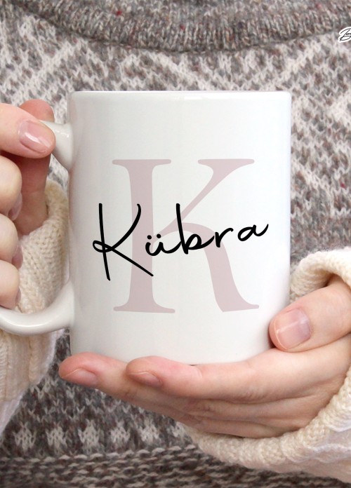 KİŞİYE ÖZEL KADIN İSİMLİ K HARFİ PORSELEN KUPA BARDAK,MODERN,ESTETİK,HEDİYE,KALİTELİ